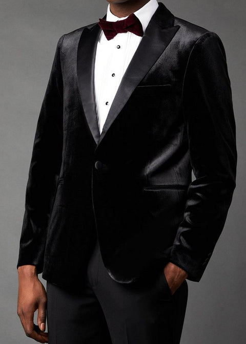 Slim Fit Velvet Tuxedo Jacket
