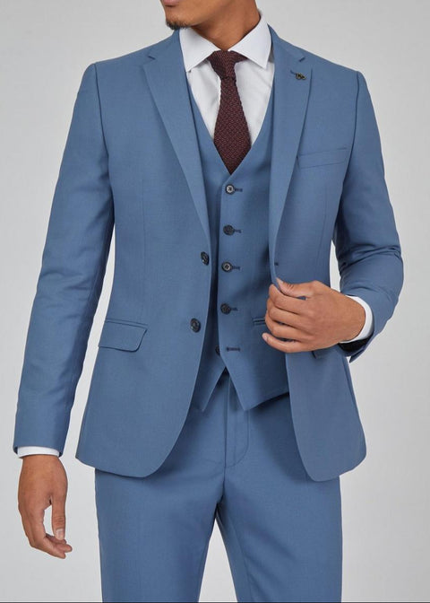 Blue Slim Suit for Weddding