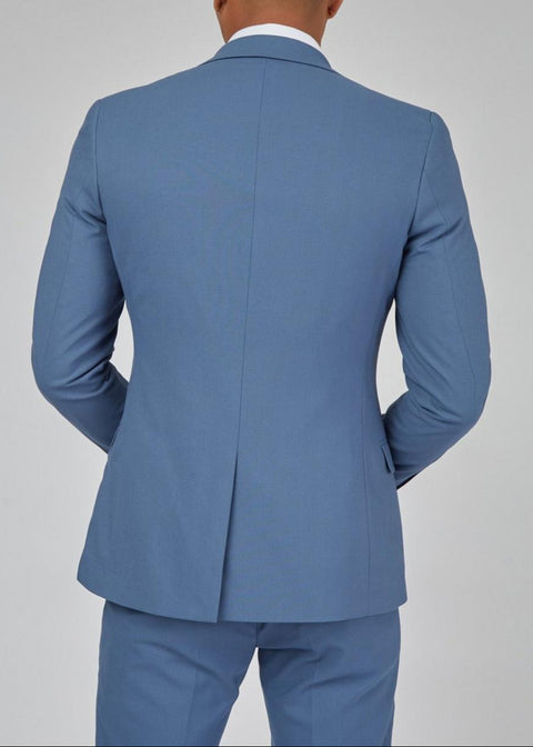 Blue Slim Suit for Weddding