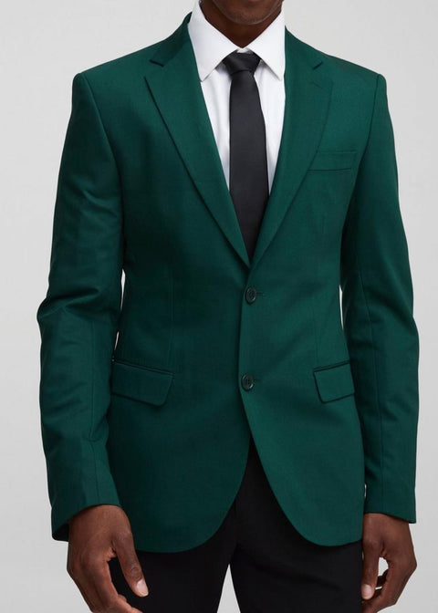 Green Single Breasted Suit Blazer