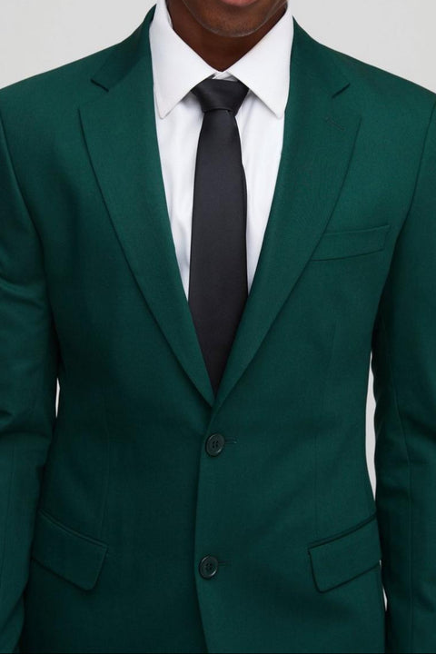 Green Single Breasted Suit Blazer