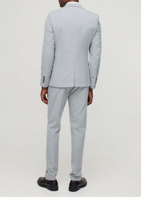 Slim Single Breasted Suit Jacket in Grey