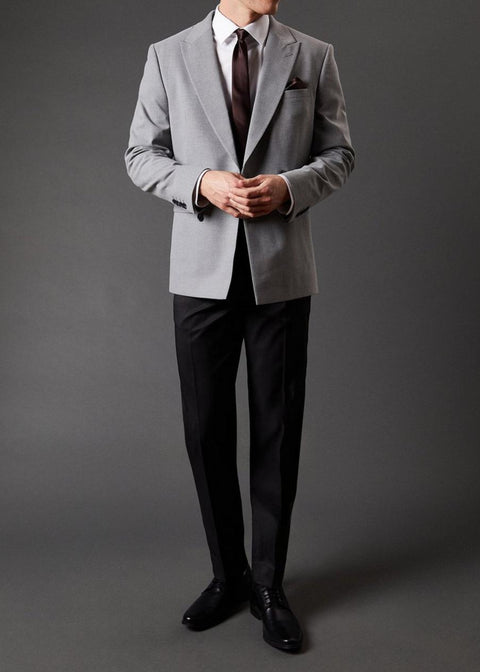 Essential Grey Double Breasted Blazer