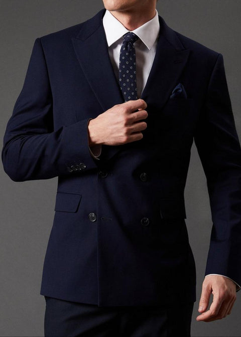 Essential Navy Double Breasted Blazer Suit