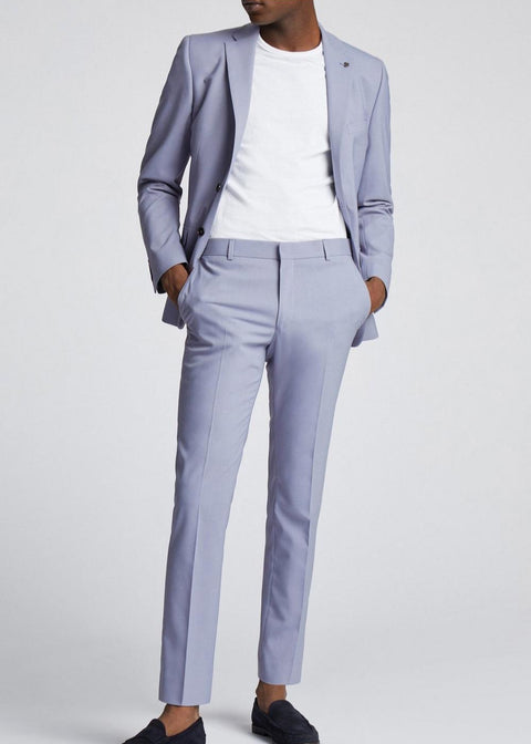 Purple Slim Fit Jacket Suit