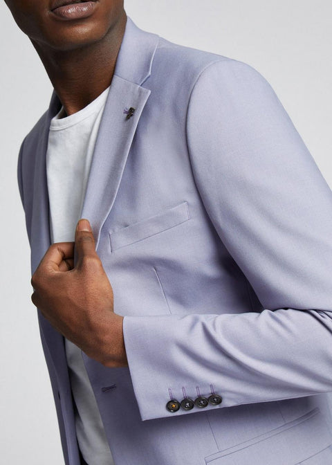 Purple Slim Fit Jacket Suit