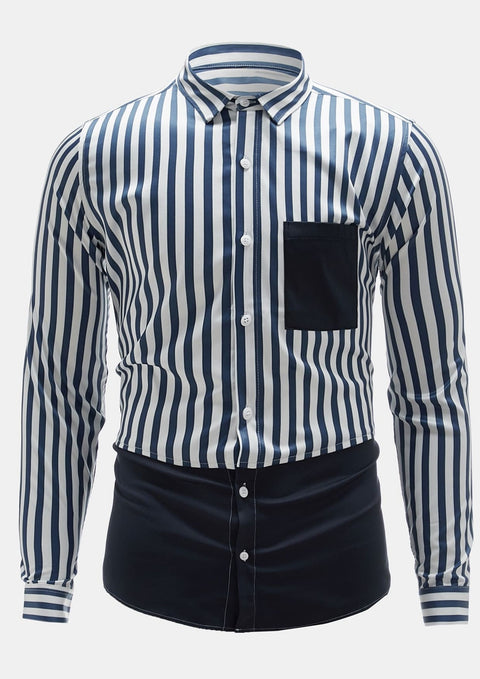 Blue White Stripes Shirt