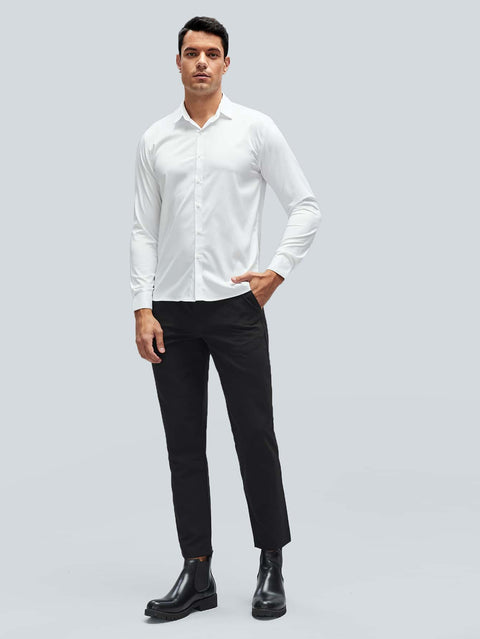 Men Solid White Shirt
