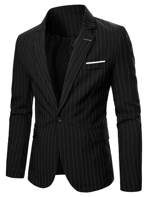 Men Striped Blazer
