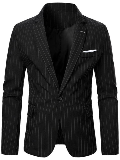 Men Striped Blazer