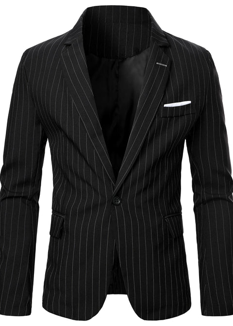 Men Striped Blazer