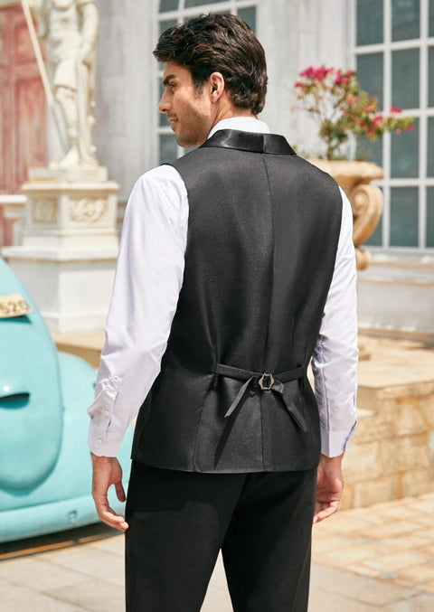Men Shawl Collar Blazer Waistcoat