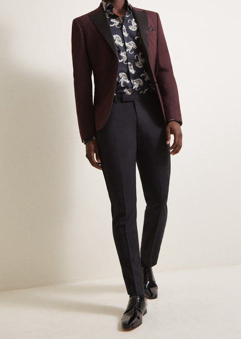 Burgundy Tuxedo Suit