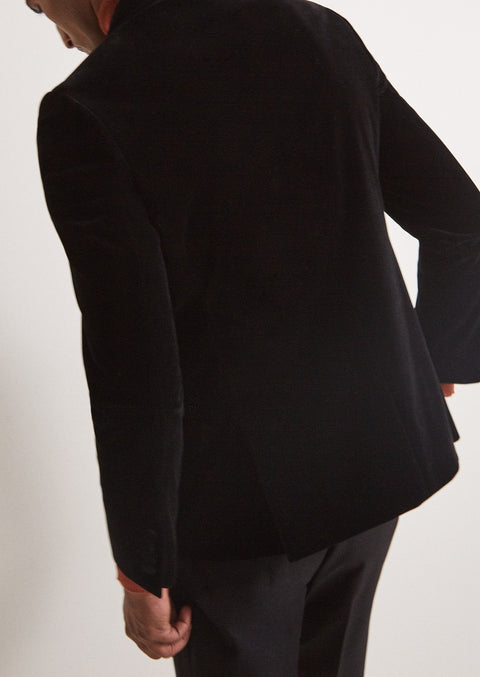 Black Velvet Tuxedo Blazer