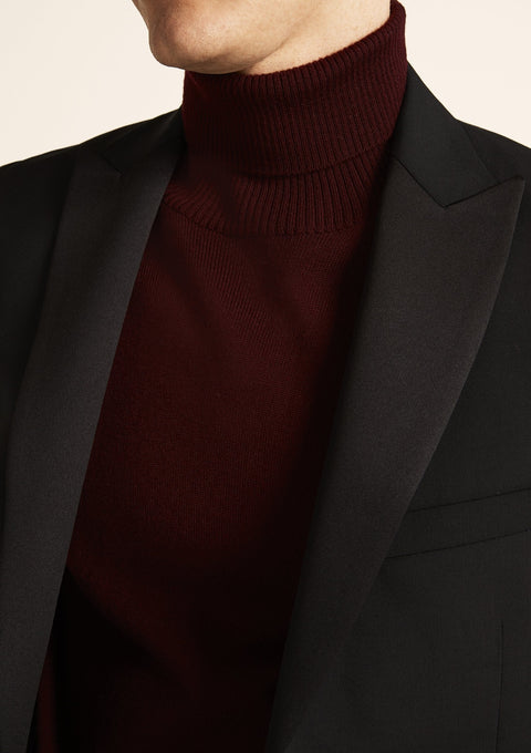 Slim Fit Plain Black Suit