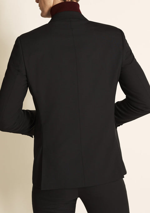 Slim Fit Plain Black Suit