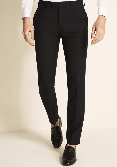 Slim Fit Plain Black Suit
