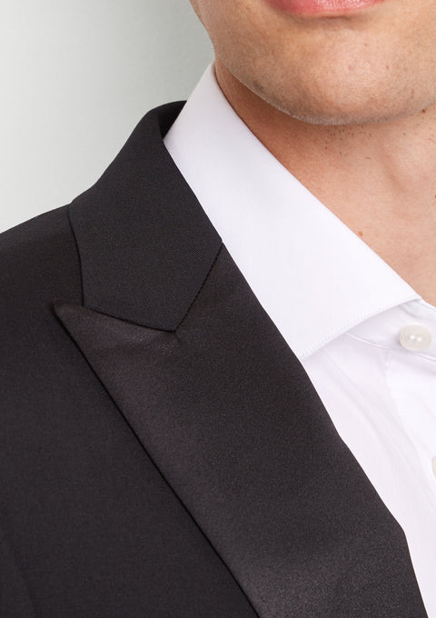 Slim Fit Plain Black Suit