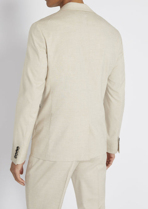 Slim Fit Latte Double Breasted Blazer Suit