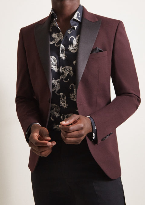 Burgundy Tuxedo Suit