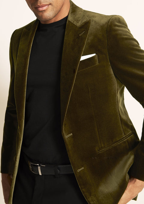 Olive Velvet Jacket