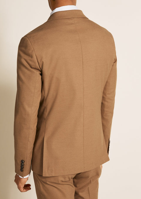 Slim Fit Camel Suit