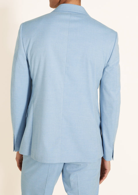 Slim Fit Light Blue Notch Lapel Blazer Suit