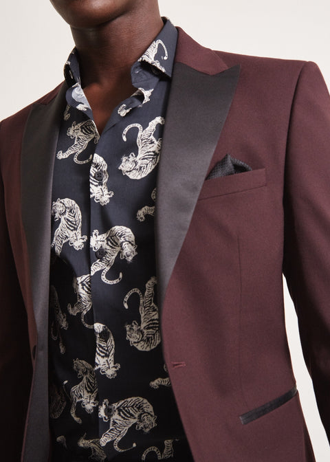Burgundy Tuxedo Suit