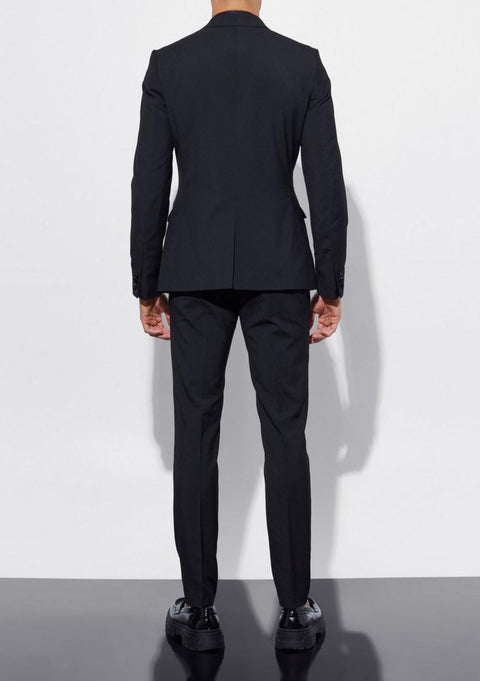Slim Fit Black Double Breasted Tuxedo Suit Jacket