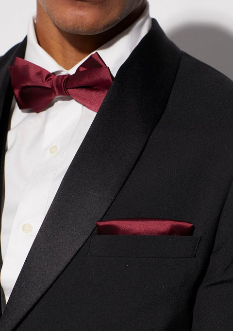 Black Slim Fit Tuxedo Single Breasted Blazer Suit