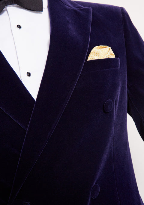 Blue Velvet Double Breasted Jacket
