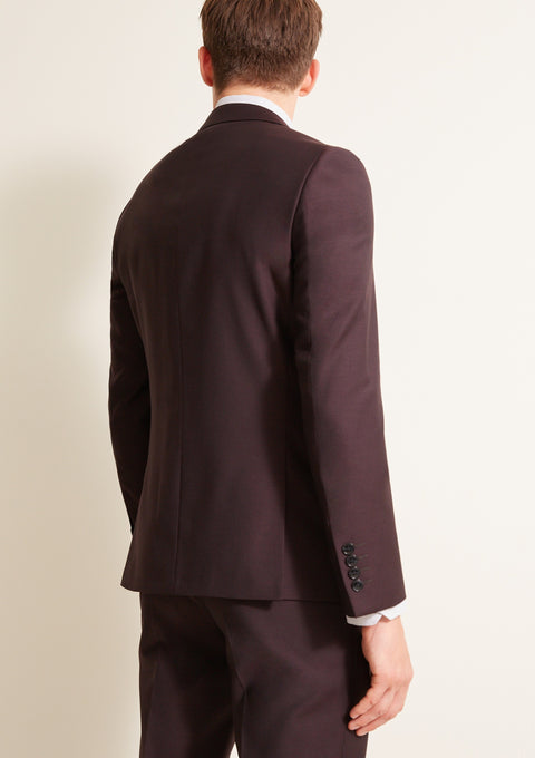 Slim Fit Burgundy Suit