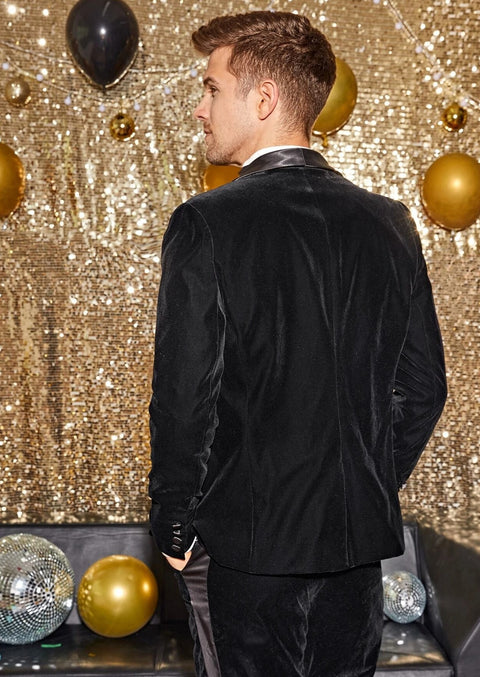 Black Velvet Shawl Collar Tuxedo Blazer/Suit