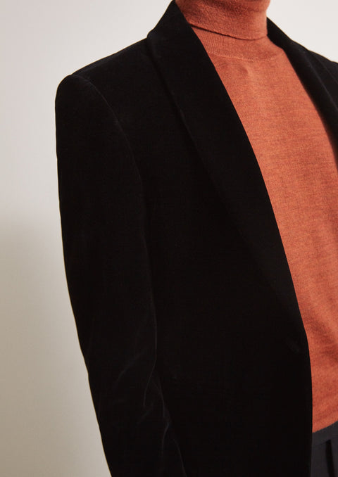 Black Velvet Tuxedo Blazer