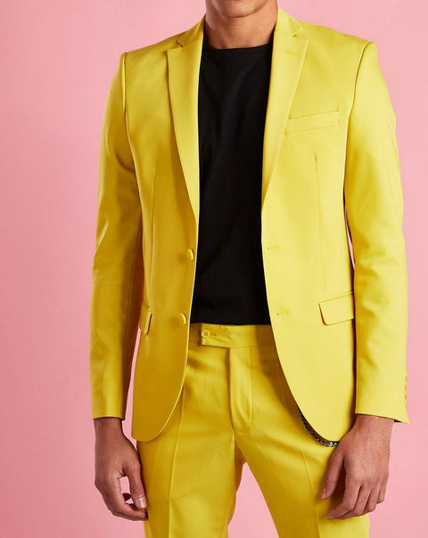 Yellow Slim Fit Blazer