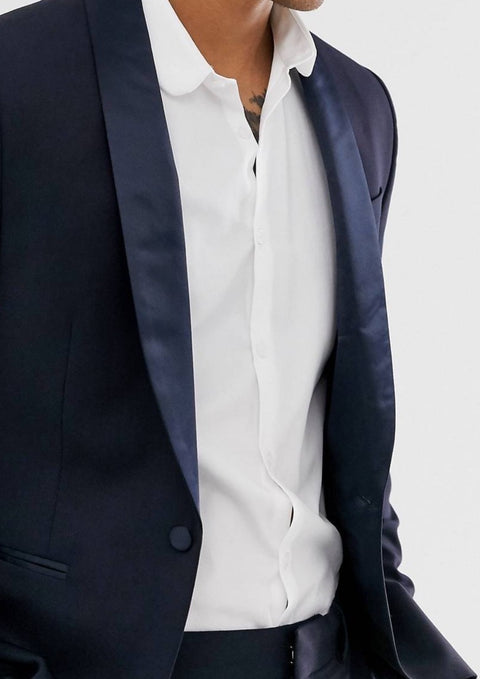 Tuxedo Blazer Suit in Navy
