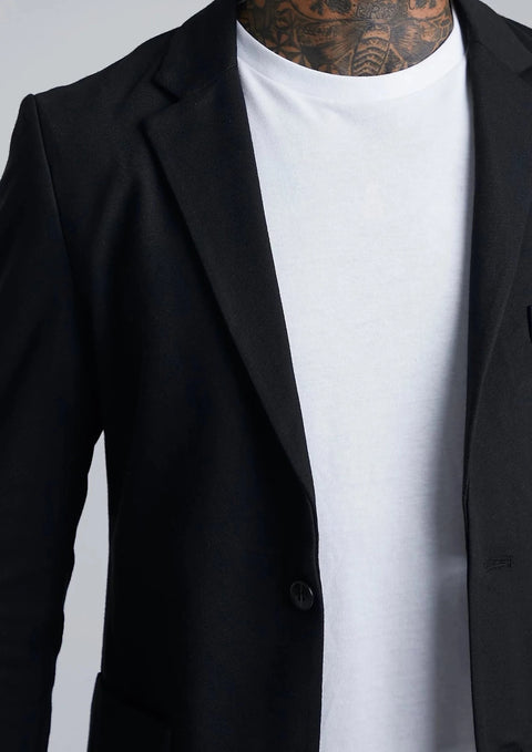 Skinny Black Jersey Blazer / Suit