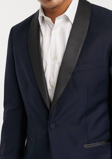 Navy Tuxedo Blazer / Suit
