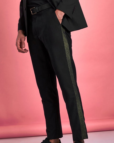 Slim metallic trouser