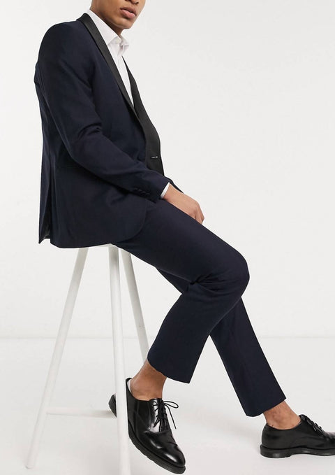 Navy Tuxedo Blazer / Suit