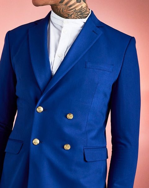 SKINNY DOUBLE BREASTED BUTTON DETAIL SUIT JACKET TUMUH INDIA bangalore