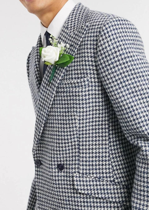 Dogtooth Black and White Suit