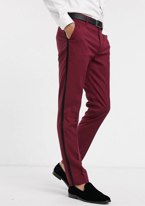 Burgundy Tuxedo Suit
