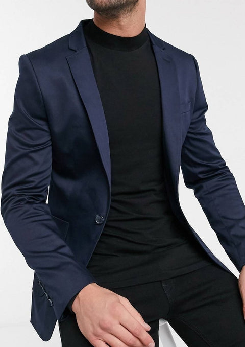 Navy Slim Fit Blazer Jacket