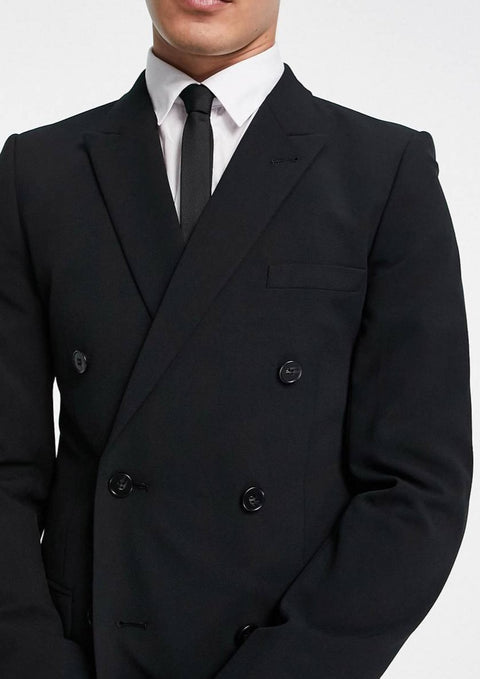 Black Double Breasted Suit