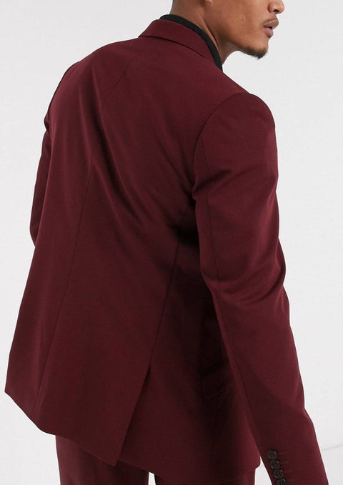 Burgundy Double Breasted Suit