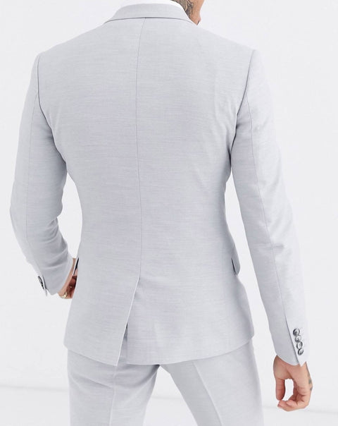 Ice Grey wedding slim fit suit