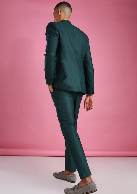 Plain Double Breasted Suit Jacket