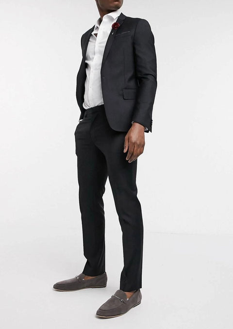 Black Slim Fit Suit Blazer