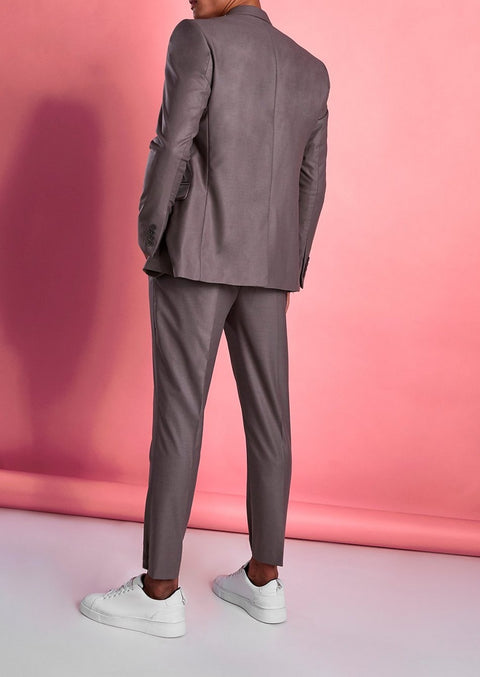 Taupe Double Breasted Suit